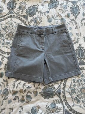 J. Crew Gray/Khaki Cotton Stretch Chino Shorts Size 2 NWT